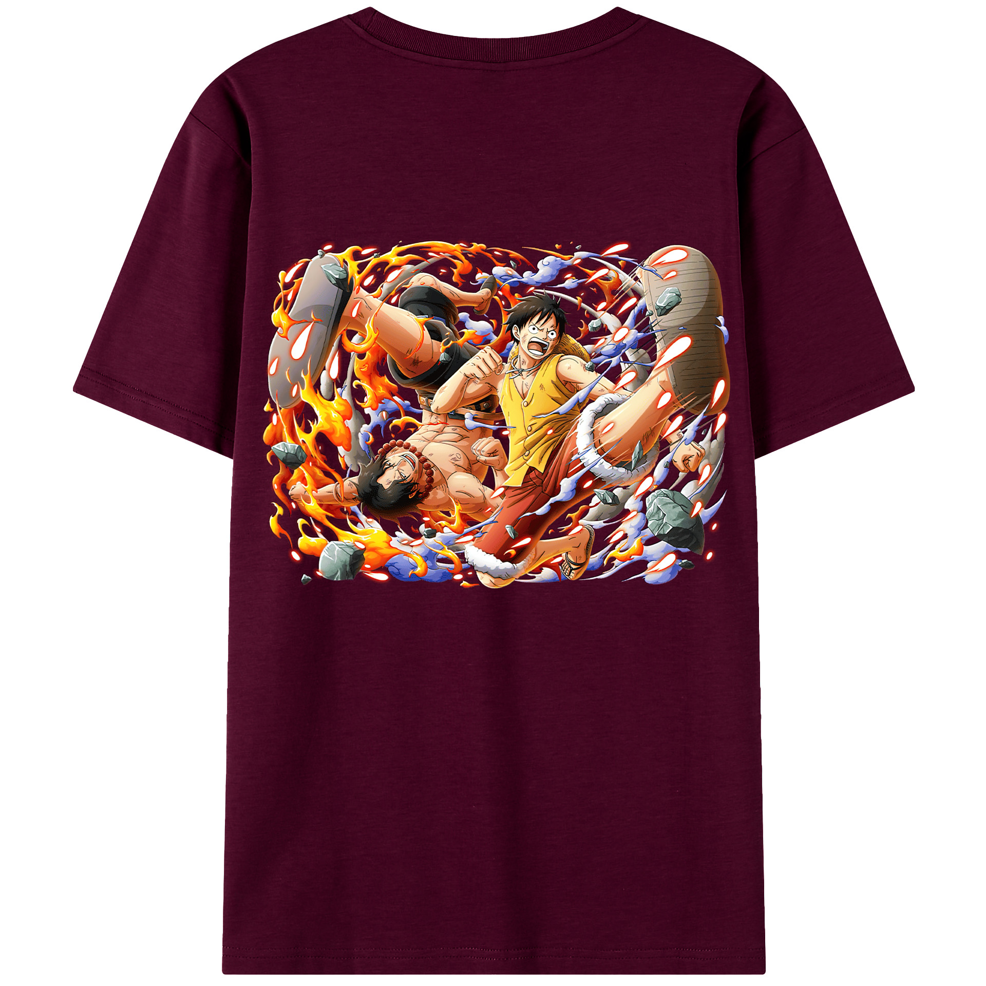 ワンピース モンキー・D・ルフィ ONE PIECE Monkey D. Luffy レディース半袖Tシャツ(バックプリント)